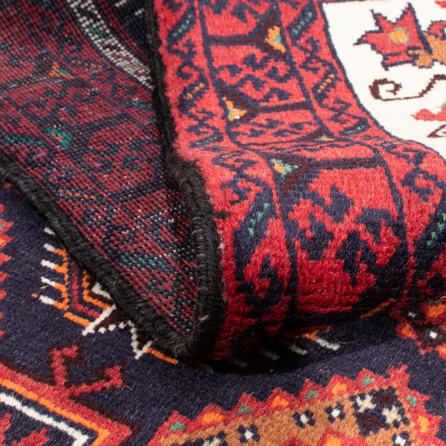 Alfombra de pasillo Alfombra Belutsch - 177 x 94 cm - rojo