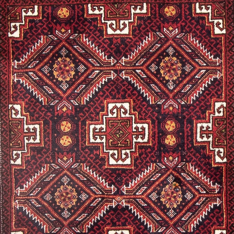 Alfombra Belutsch - 152 x 81 cm - rojo oscuro