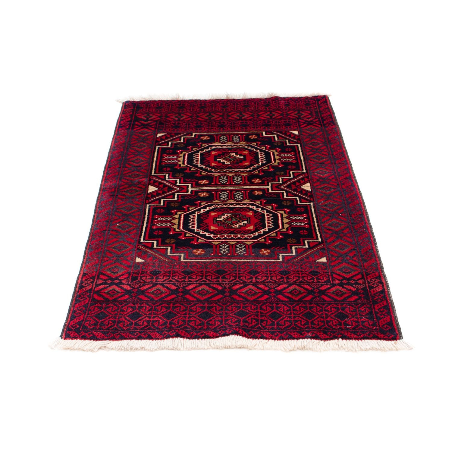 Alfombra Belutsch - 146 x 84 cm - rojo oscuro
