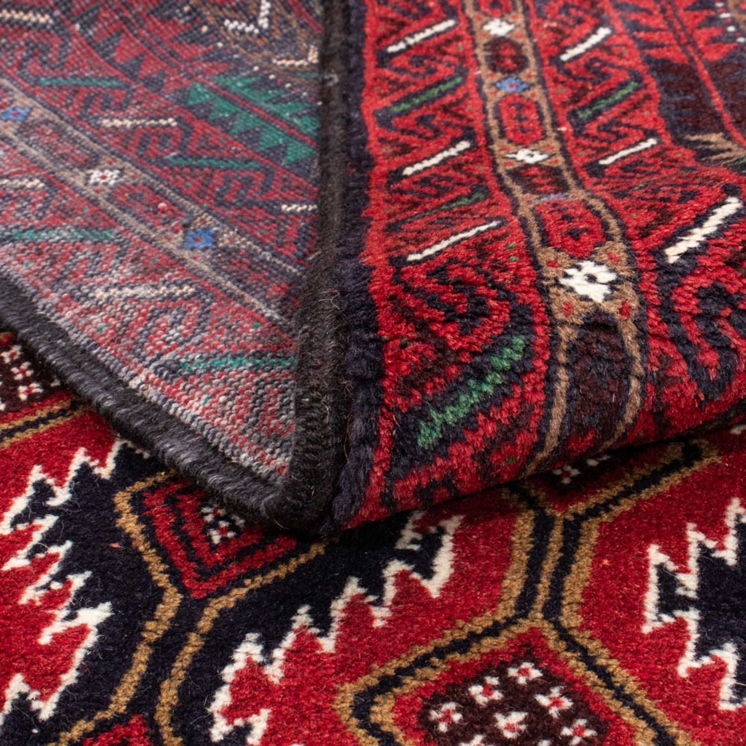 Alfombra de pasillo Alfombra Belutsch - 206 x 106 cm - rojo