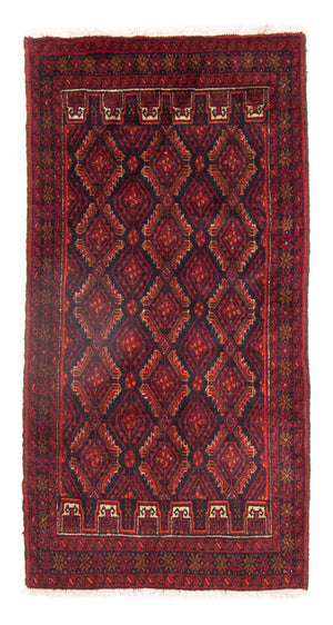 Alfombra Belutsch - 168 x 89 cm - rojo oscuro