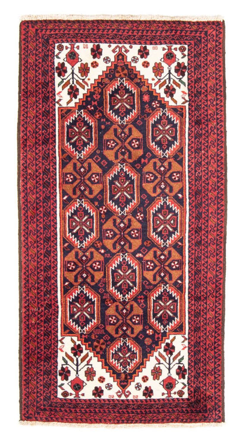 Alfombra de pasillo Alfombra Belutsch - 202 x 100 cm - rojo