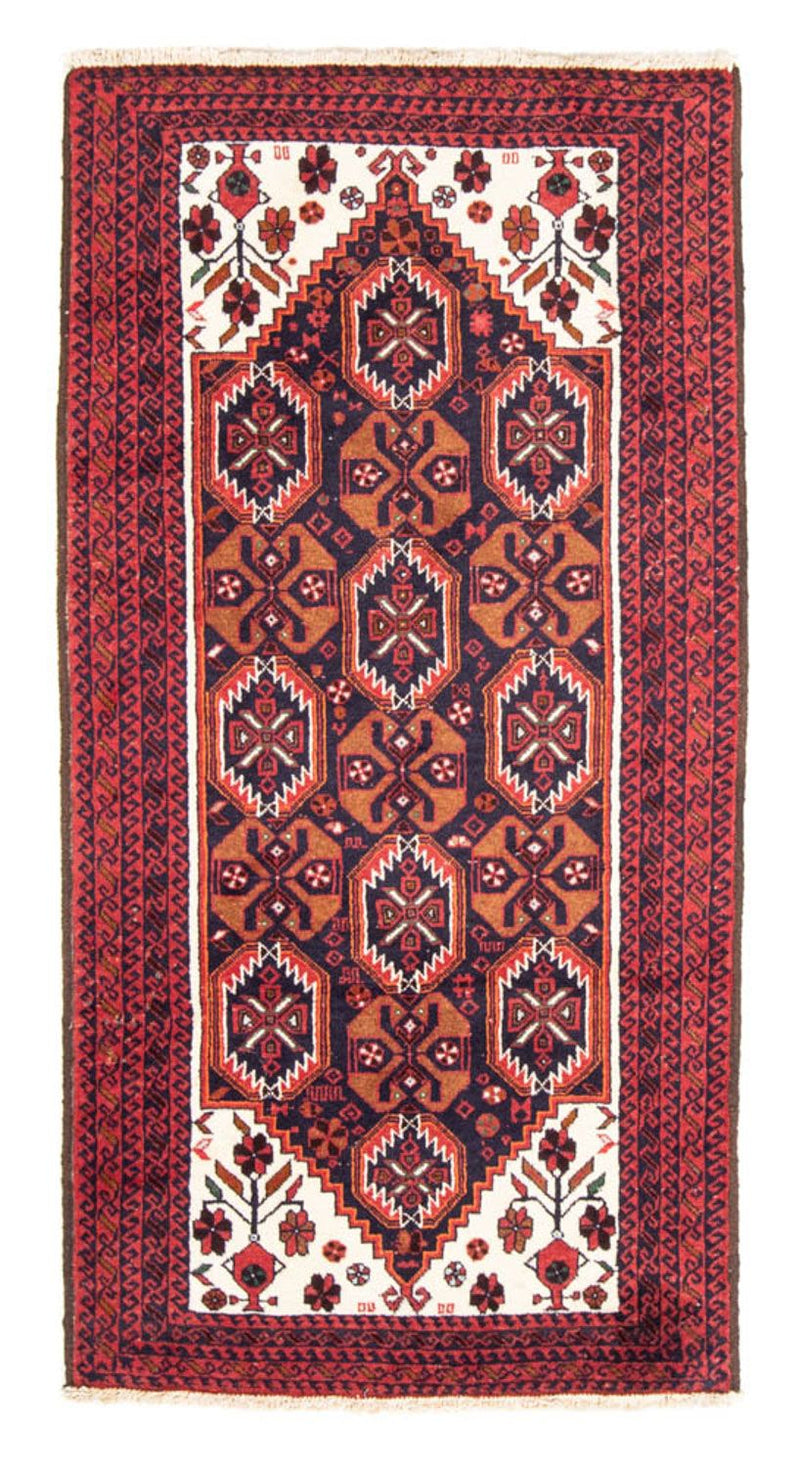 Alfombra de pasillo Alfombra Belutsch - 202 x 100 cm - rojo