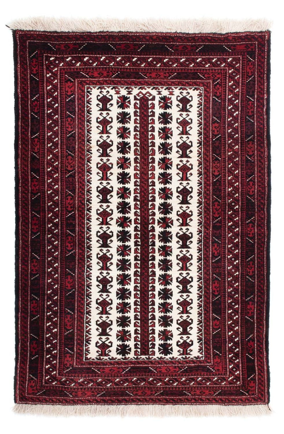 Alfombra Belutsch - 142 x 102 cm - rojo oscuro