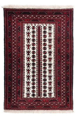 Alfombra Belutsch - 142 x 102 cm - rojo oscuro