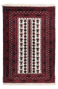 Alfombra Belutsch - 142 x 102 cm - rojo oscuro