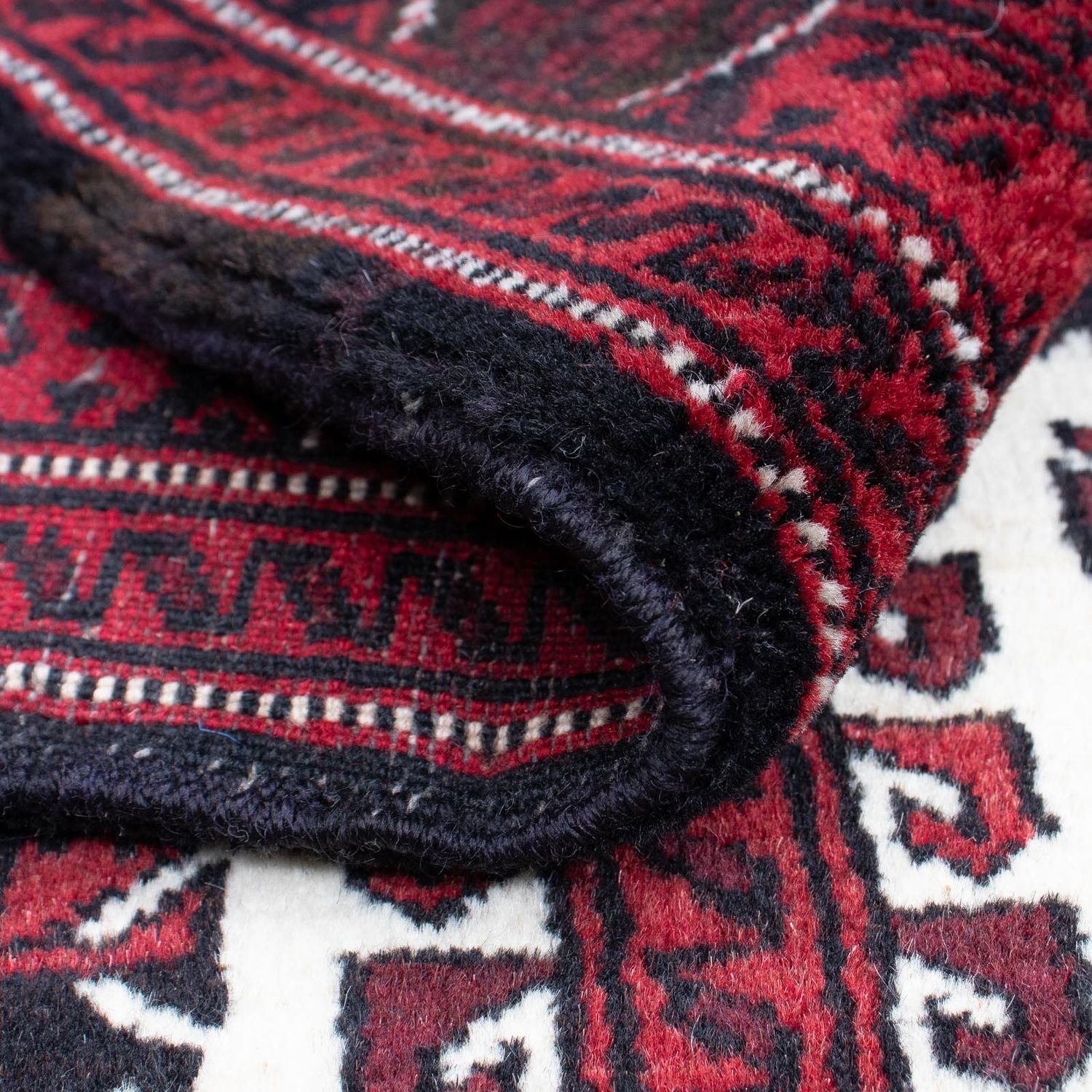 Alfombra Belutsch - 142 x 102 cm - rojo oscuro