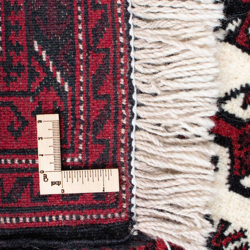 Alfombra Belutsch - 142 x 102 cm - rojo oscuro
