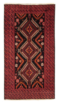 Alfombra de pasillo Alfombra Belutsch - 196 x 106 cm - rojo