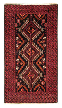 Alfombra de pasillo Alfombra Belutsch - 196 x 106 cm - rojo