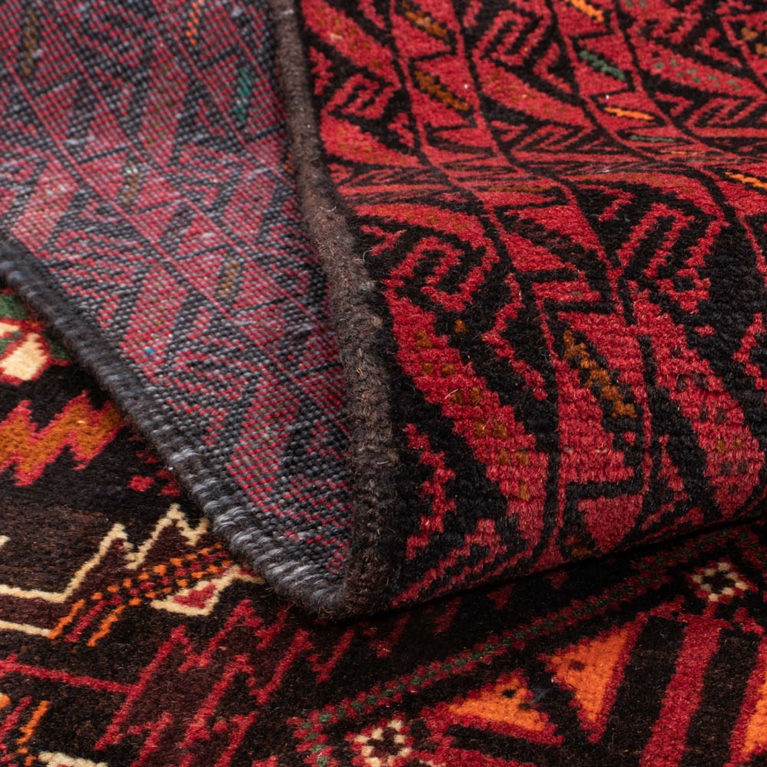 Alfombra de pasillo Alfombra Belutsch - 196 x 106 cm - rojo