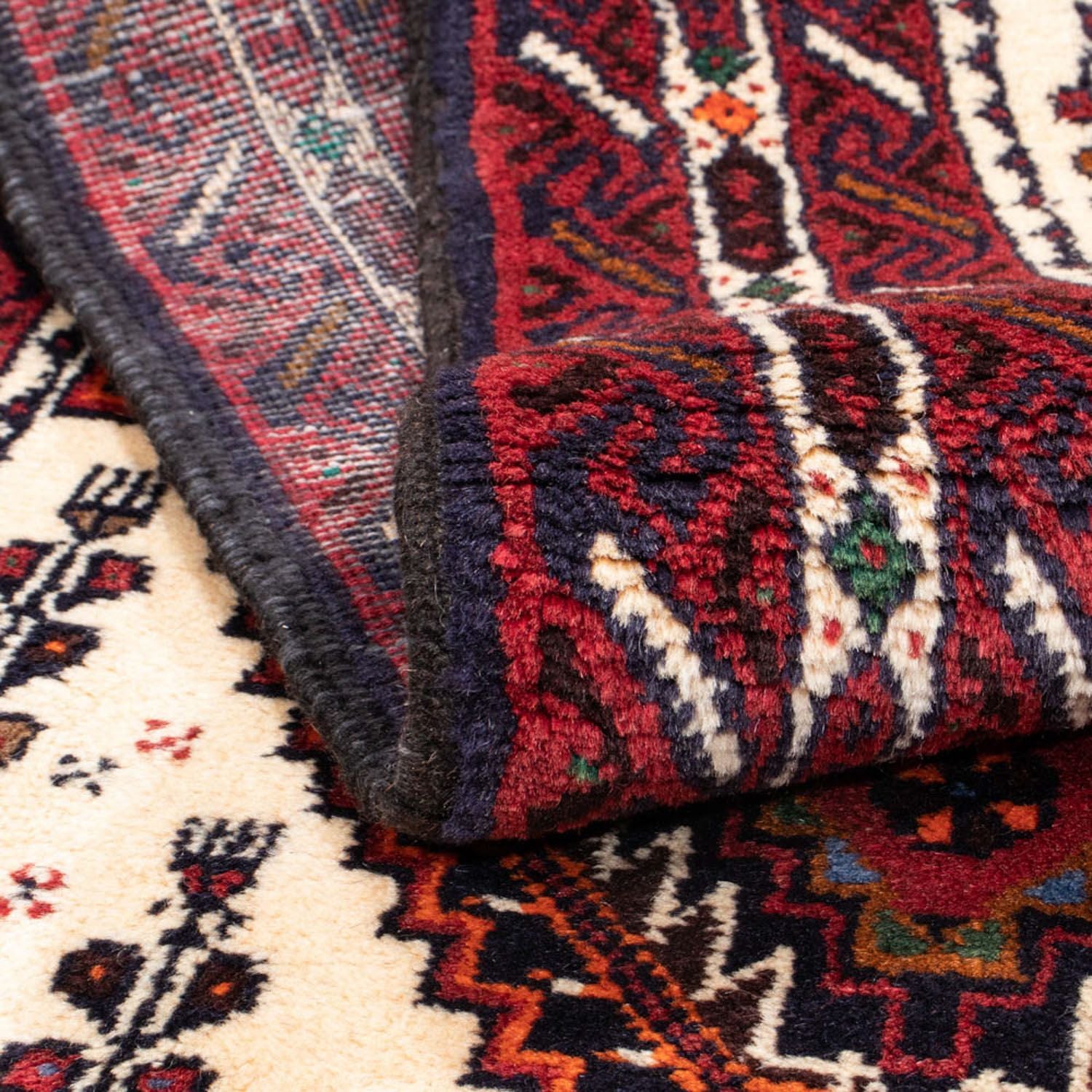 Alfombra de pasillo Alfombra Belutsch - 185 x 103 cm - azul oscuro