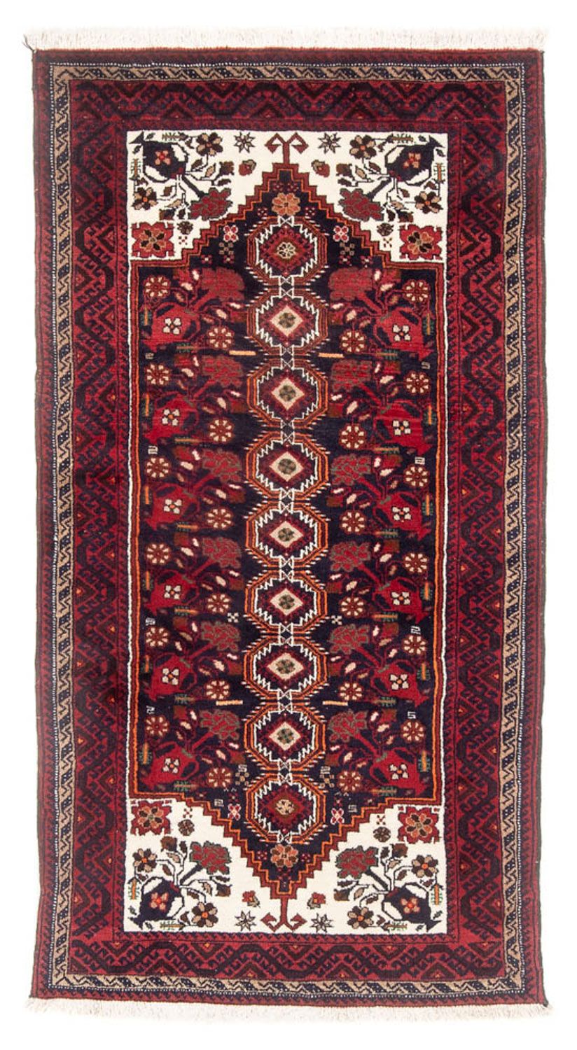 Alfombra de pasillo Alfombra Belutsch - 199 x 99 cm - rojo