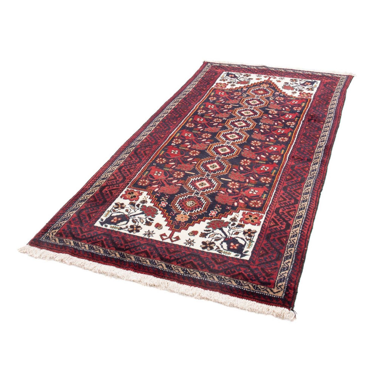 Alfombra de pasillo Alfombra Belutsch - 199 x 99 cm - rojo