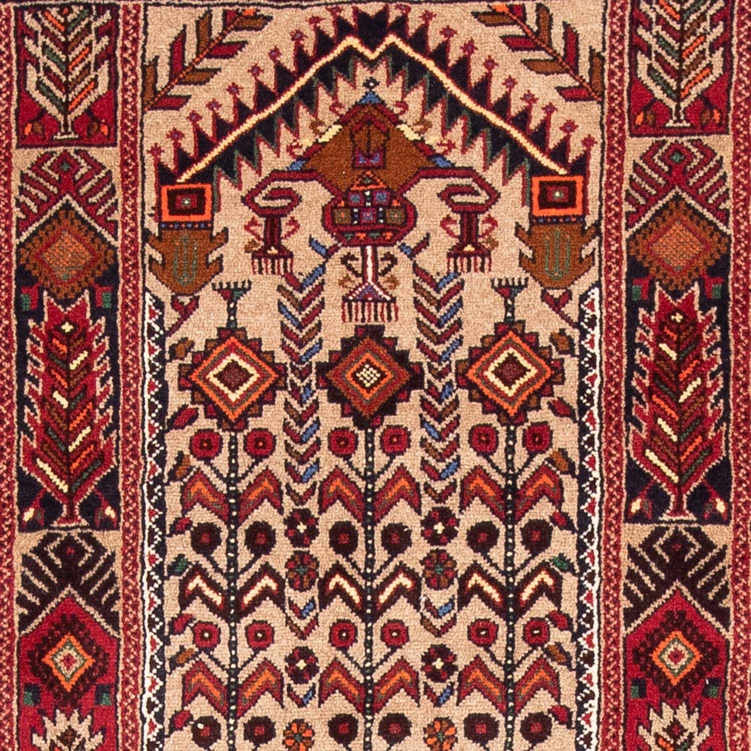 Alfombra de pasillo Alfombra Belutsch - 195 x 99 cm - multicolor