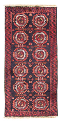 Alfombra de pasillo Alfombra Belutsch - 186 x 95 cm - azul oscuro