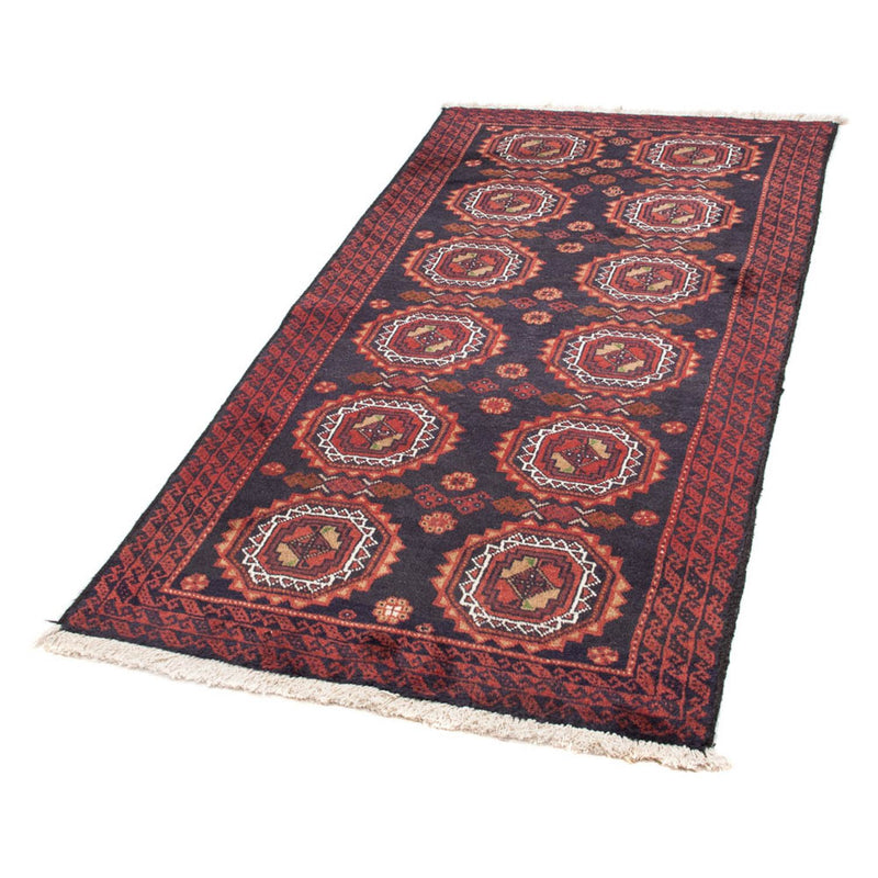 Alfombra de pasillo Alfombra Belutsch - 186 x 95 cm - azul oscuro