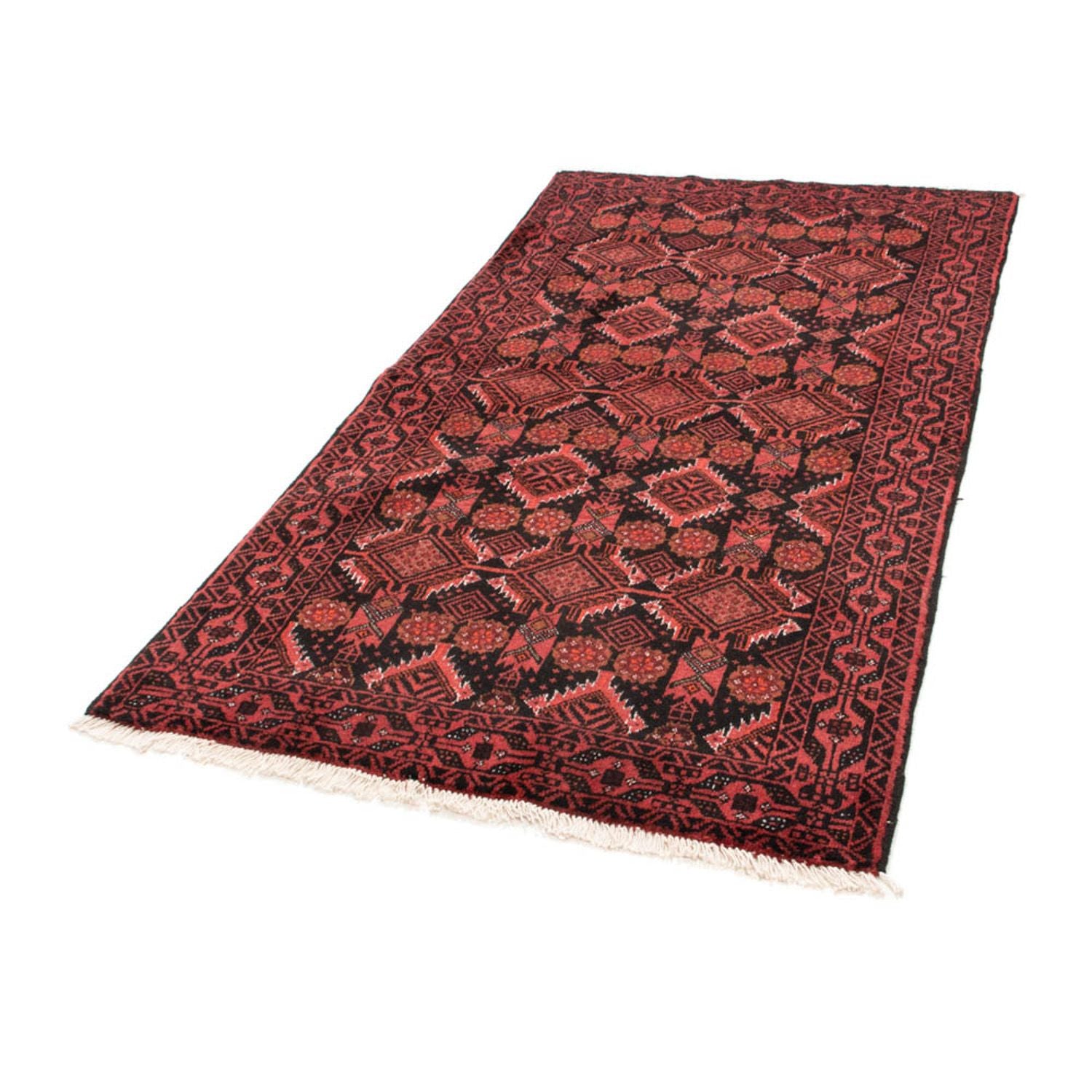 Alfombra de pasillo Alfombra Belutsch - 187 x 99 cm - rojo