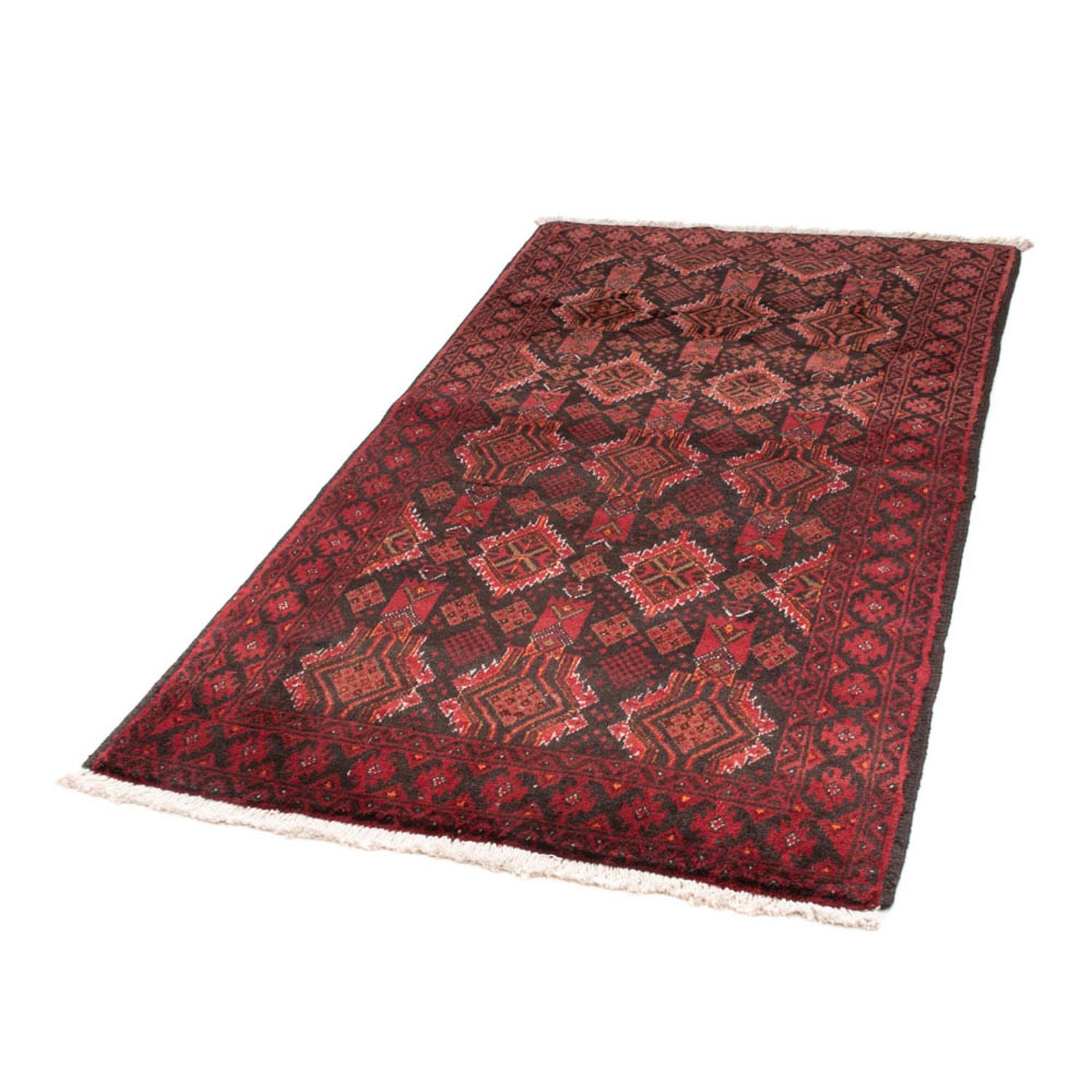 Alfombra de pasillo Alfombra Belutsch - 195 x 102 cm - rojo