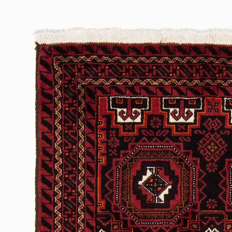 Alfombra de pasillo Alfombra Belutsch - 193 x 102 cm - rojo oscuro