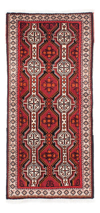 Alfombra de pasillo Alfombra Belutsch - 164 x 76 cm - rojo oscuro