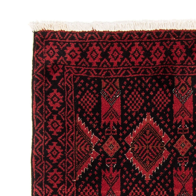 Alfombra de pasillo Alfombra Belutsch - 182 x 102 cm - rojo oscuro