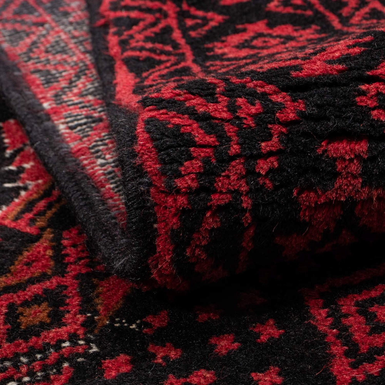 Alfombra de pasillo Alfombra Belutsch - 182 x 102 cm - rojo oscuro