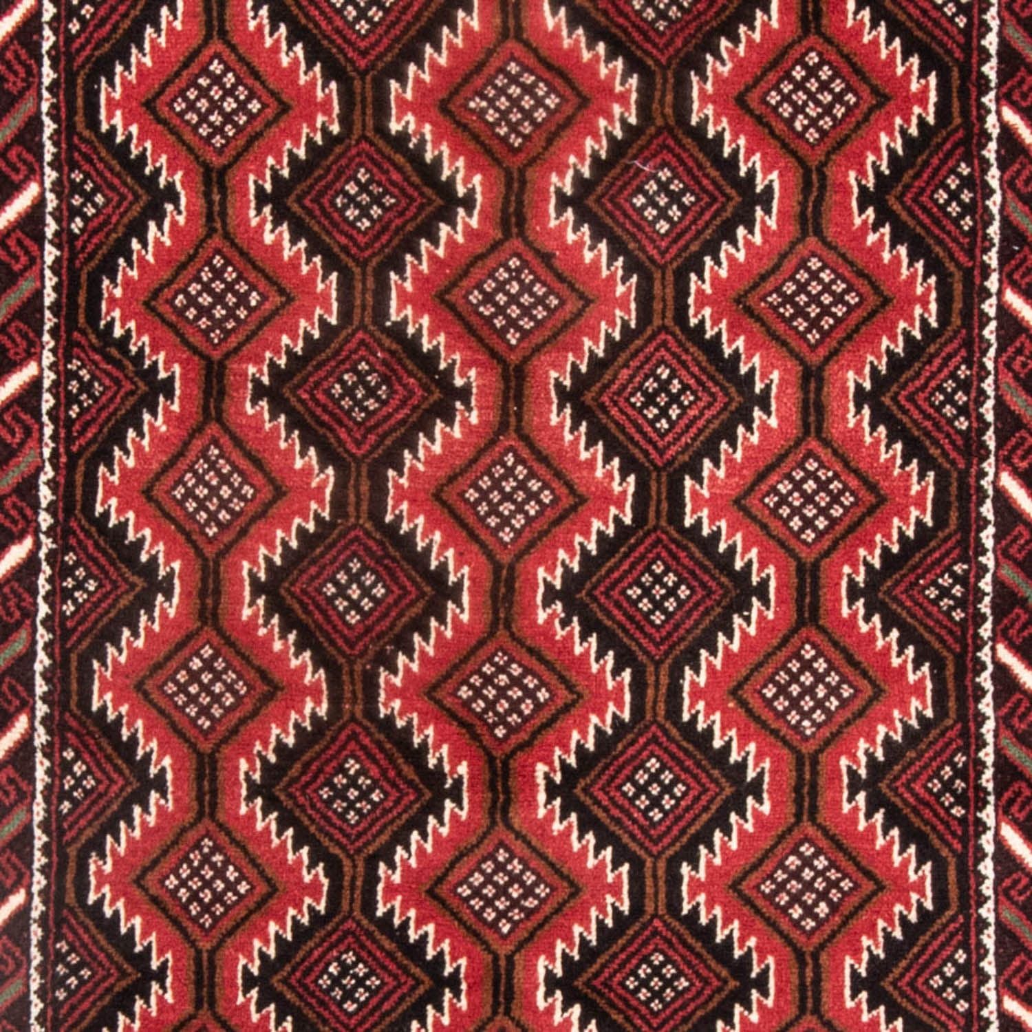 Alfombra de pasillo Alfombra Belutsch - 199 x 107 cm - rojo