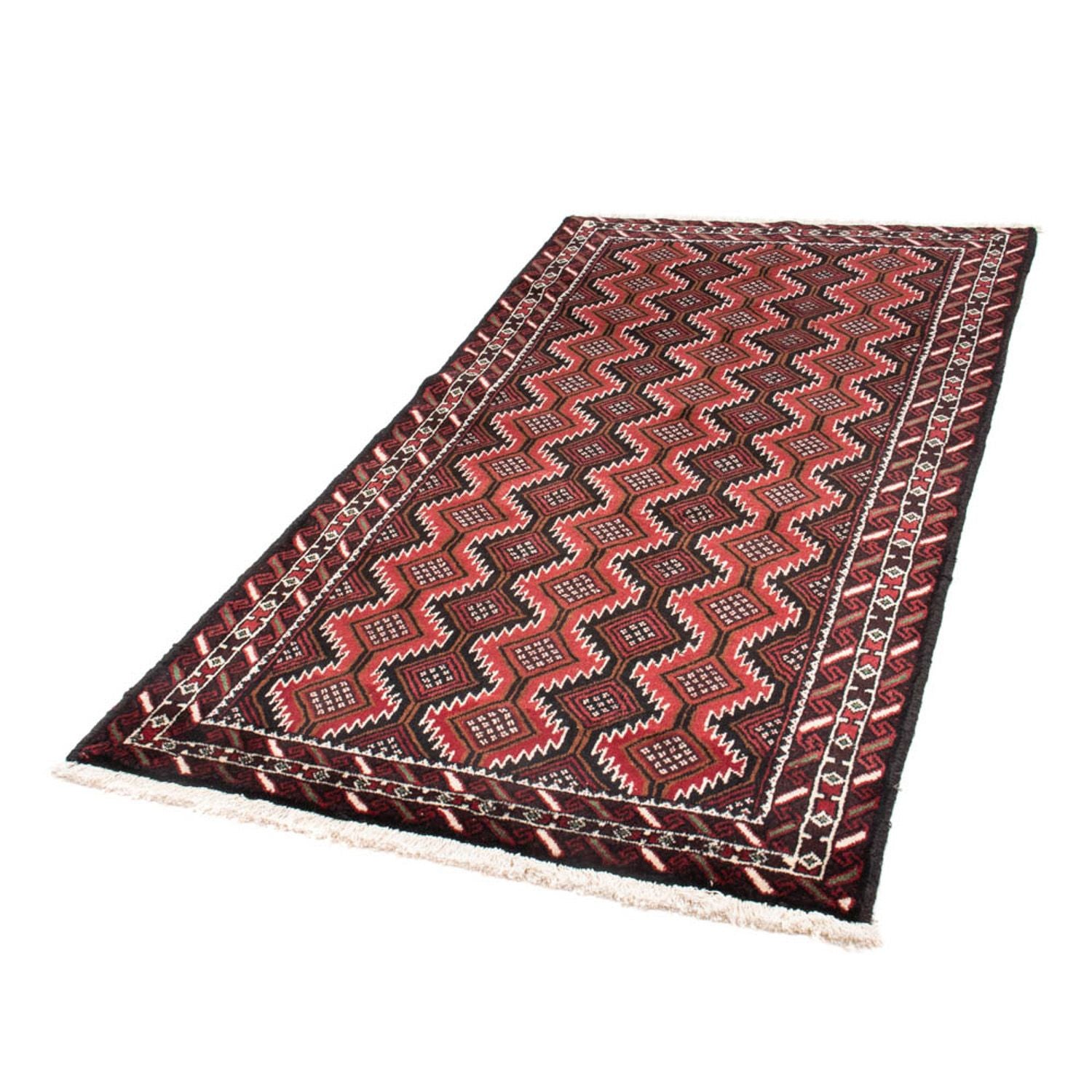 Alfombra de pasillo Alfombra Belutsch - 199 x 107 cm - rojo
