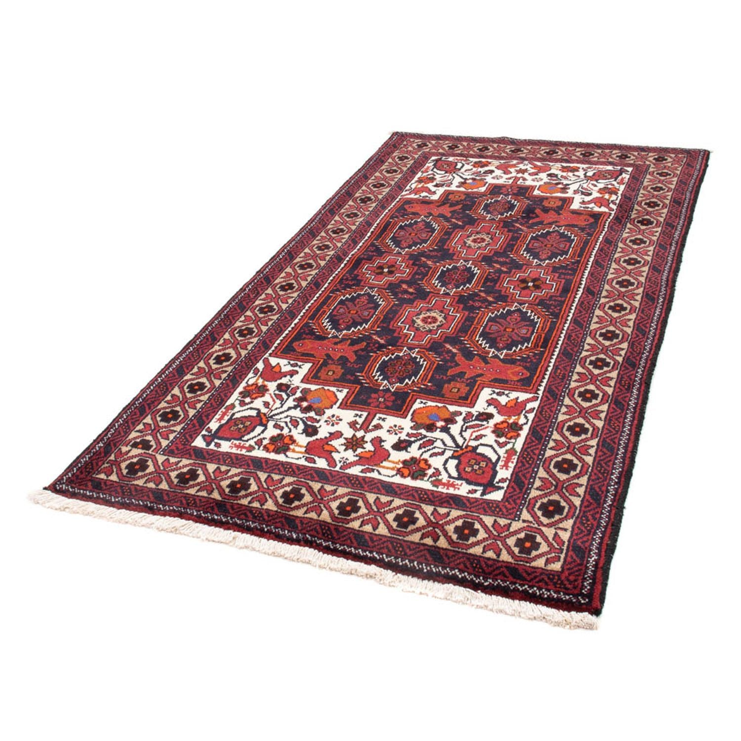 Alfombra de pasillo Alfombra Belutsch - 195 x 106 cm - rojo