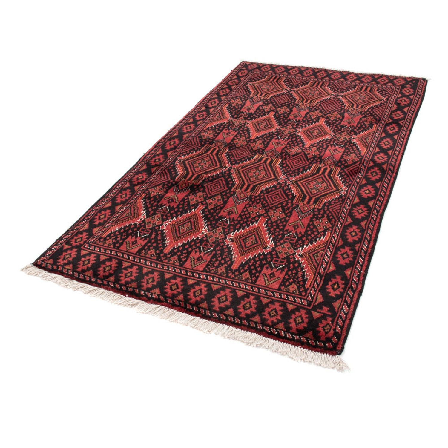 Alfombra de pasillo Alfombra Belutsch - 189 x 104 cm - rojo