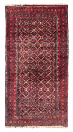 Alfombra de pasillo Alfombra Belutsch - 206 x 107 cm - rojo