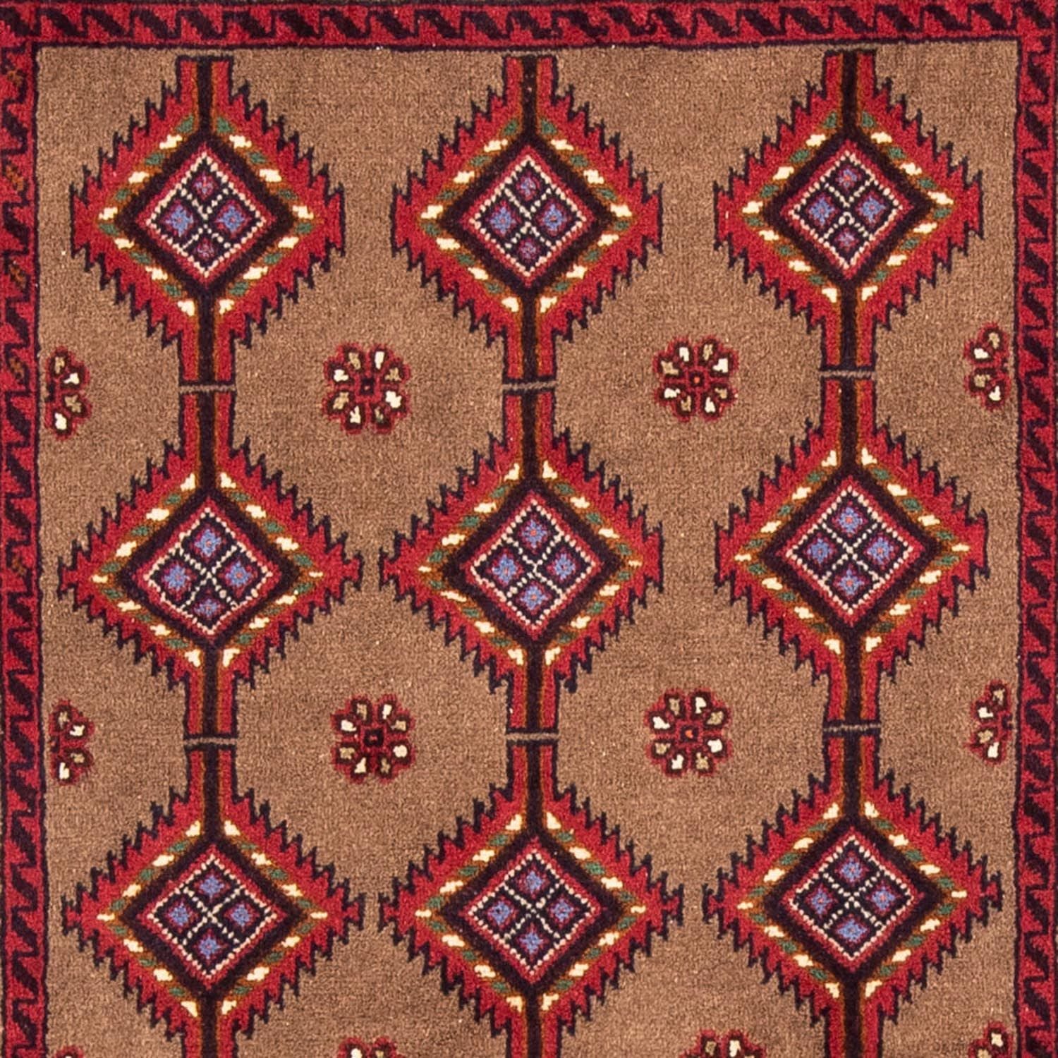 Alfombra de pasillo Alfombra Belutsch - 179 x 101 cm - rojo