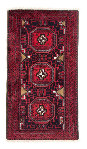 Alfombra de pasillo Alfombra Belutsch - 175 x 95 cm - rojo oscuro