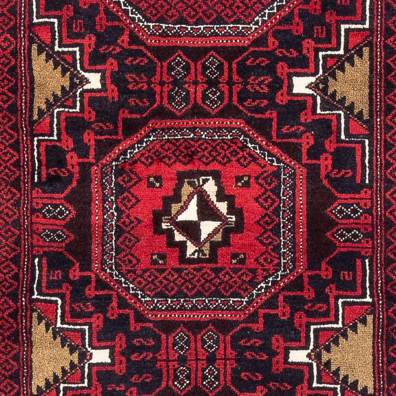 Alfombra de pasillo Alfombra Belutsch - 175 x 95 cm - rojo oscuro