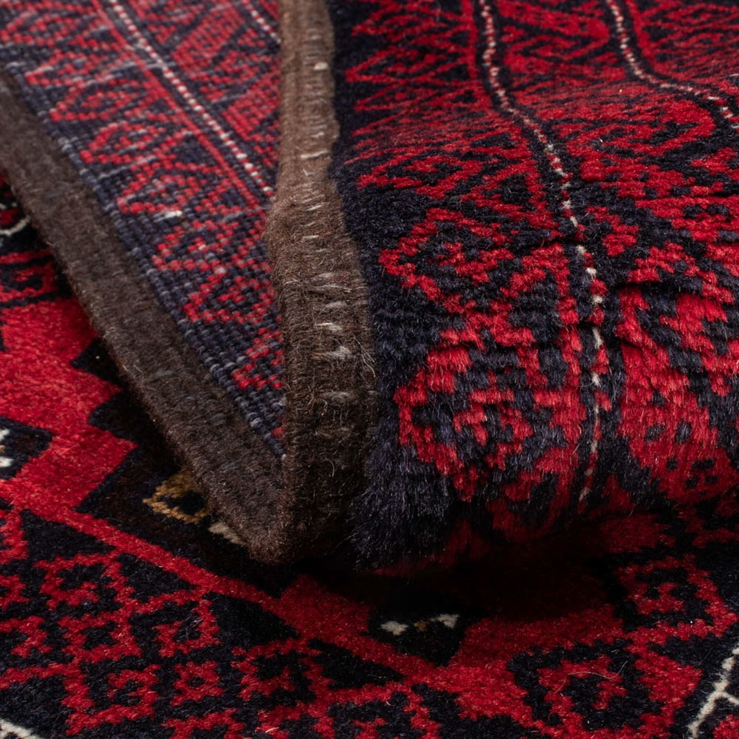 Alfombra de pasillo Alfombra Belutsch - 175 x 95 cm - rojo oscuro