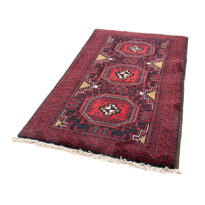 Alfombra de pasillo Alfombra Belutsch - 175 x 95 cm - rojo oscuro