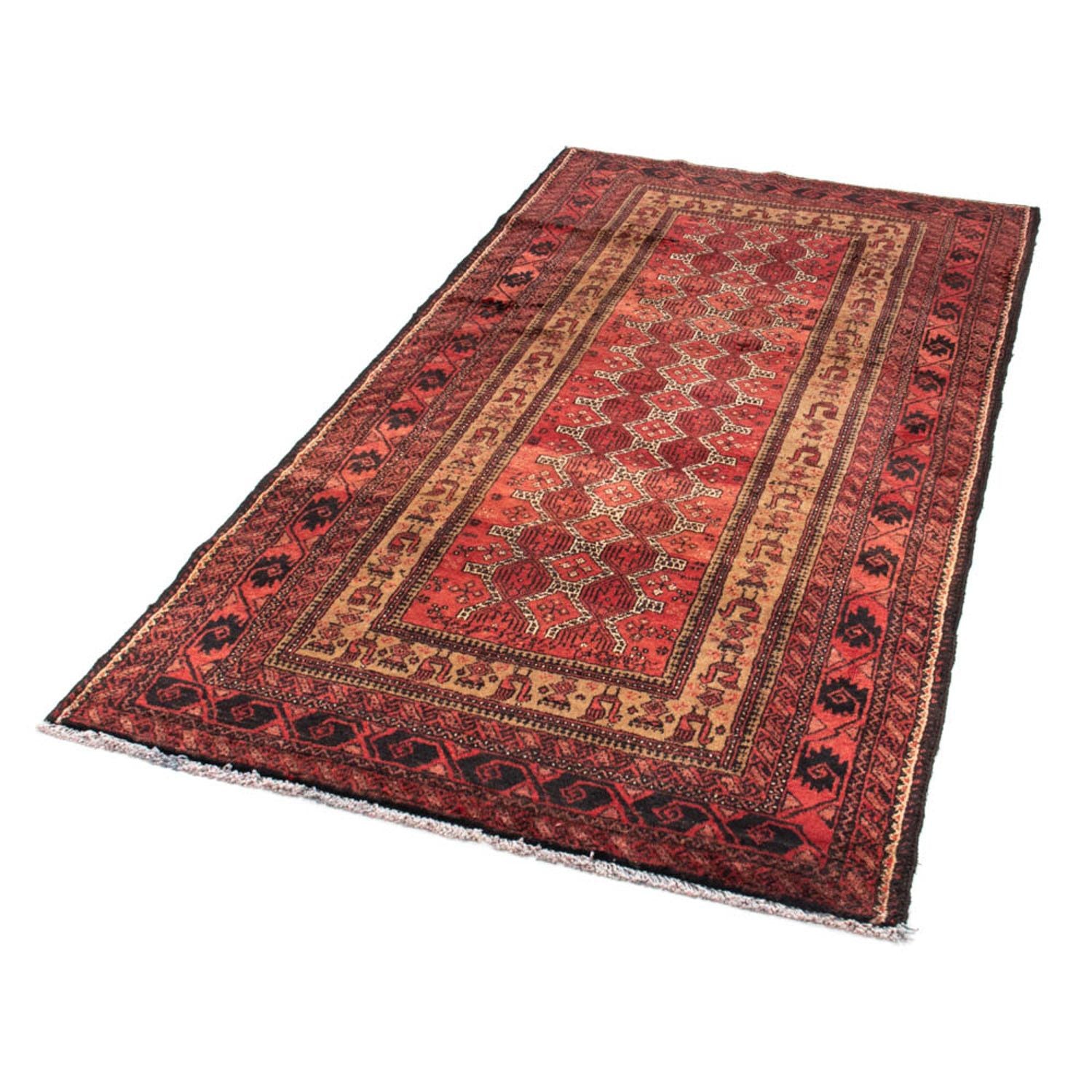 Alfombra de pasillo Alfombra Belutsch - 192 x 105 cm - óxido