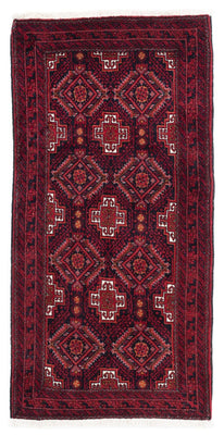 Alfombra Belutsch - 164 x 87 cm - rojo oscuro