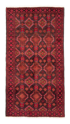 Alfombra de pasillo Alfombra Belutsch - 194 x 105 cm - rojo