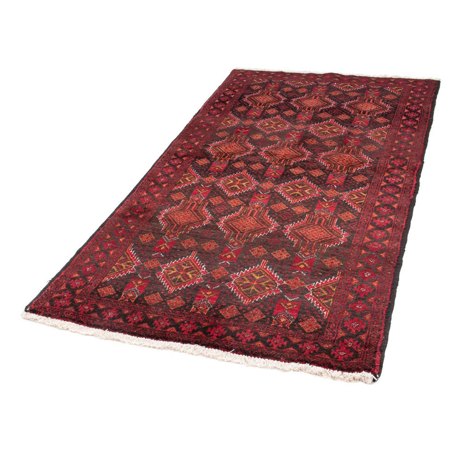 Alfombra de pasillo Alfombra Belutsch - 194 x 105 cm - rojo