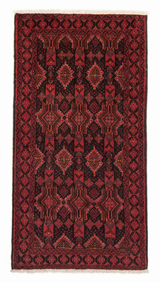 Alfombra de pasillo Alfombra Belutsch - 201 x 99 cm - rojo oscuro