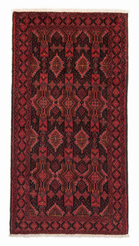 Alfombra de pasillo Alfombra Belutsch - 201 x 99 cm - rojo oscuro
