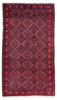 Alfombra de pasillo Alfombra Belutsch - 174 x 99 cm - rojo oscuro