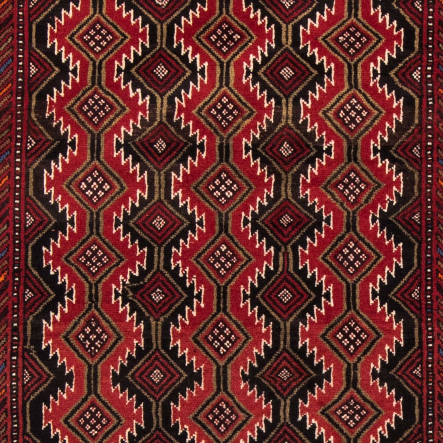 Alfombra de pasillo Alfombra Belutsch - 219 x 110 cm - rojo oscuro