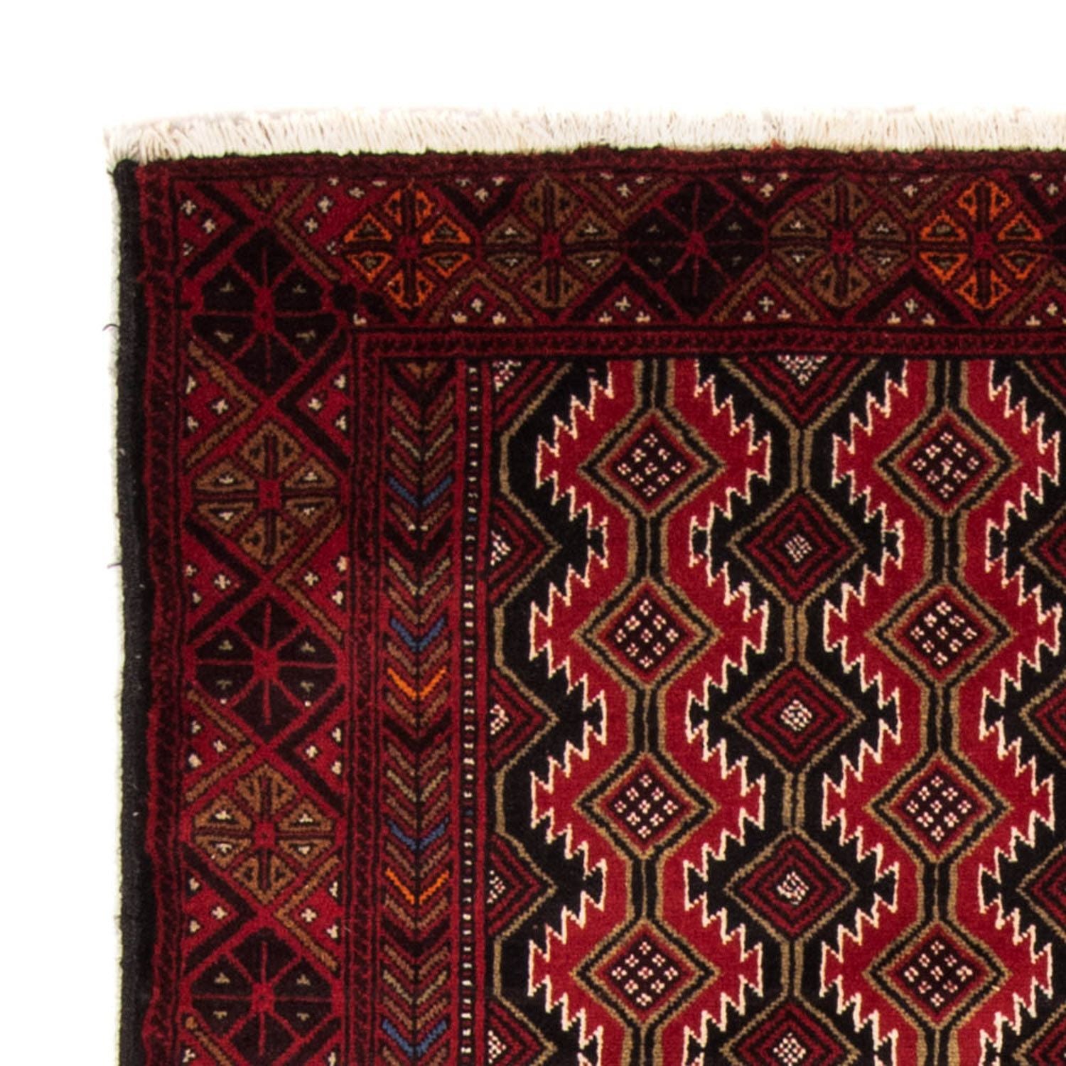 Alfombra de pasillo Alfombra Belutsch - 219 x 110 cm - rojo oscuro