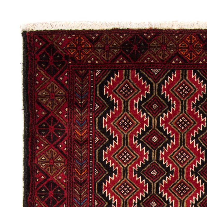 Alfombra de pasillo Alfombra Belutsch - 219 x 110 cm - rojo oscuro