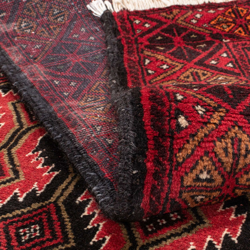 Alfombra de pasillo Alfombra Belutsch - 219 x 110 cm - rojo oscuro