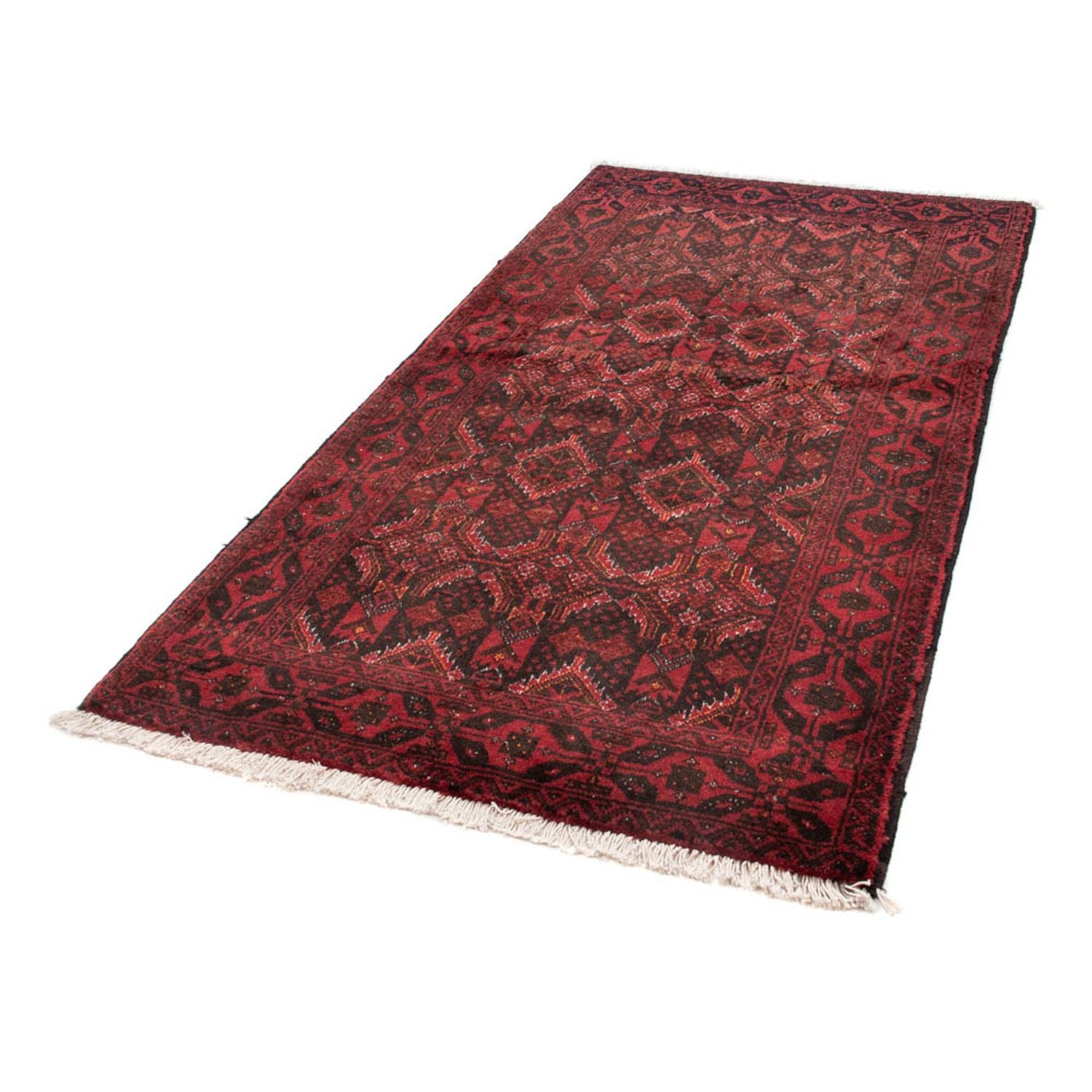 Alfombra de pasillo Alfombra Belutsch - 196 x 100 cm - rojo