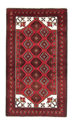 Alfombra de pasillo Alfombra Belutsch - 194 x 102 cm - rojo